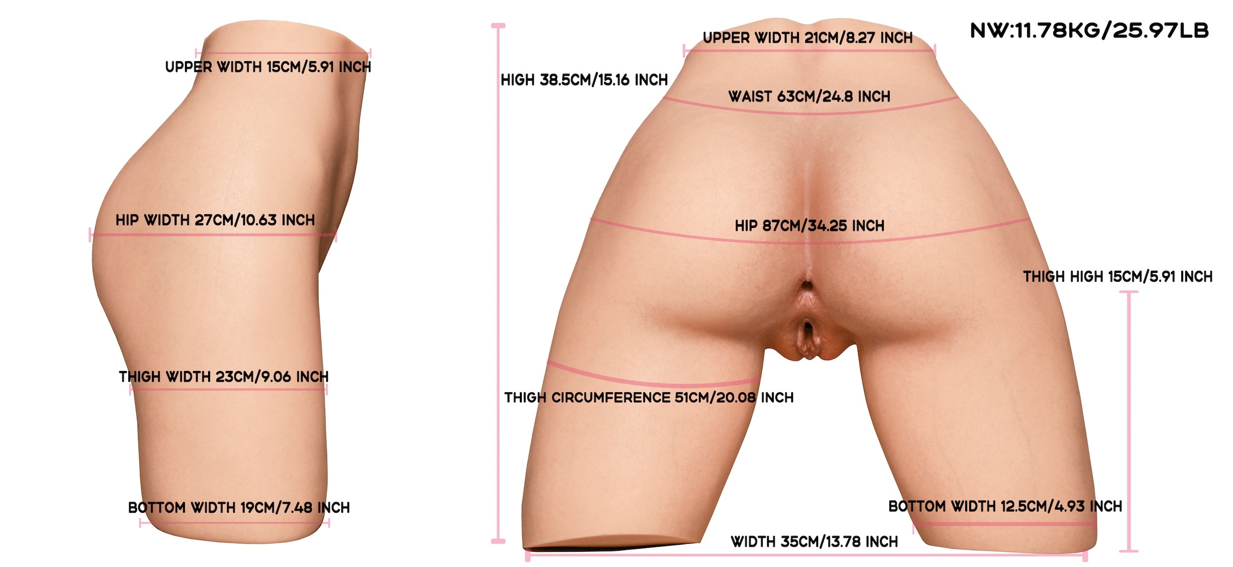 Climax Doll Butt Torso RS-1 Yellow