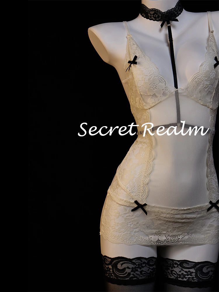 Sheer Lingerie Set with Lace Details