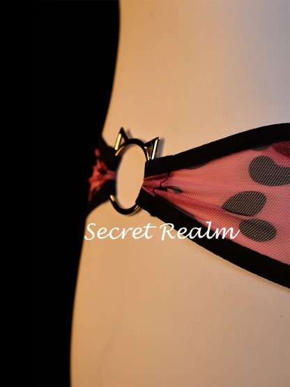 Sexy Maid Pink Leopard Print Set