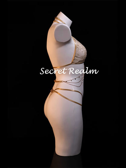 Sensual Lace Lingerie Set with Body Chain