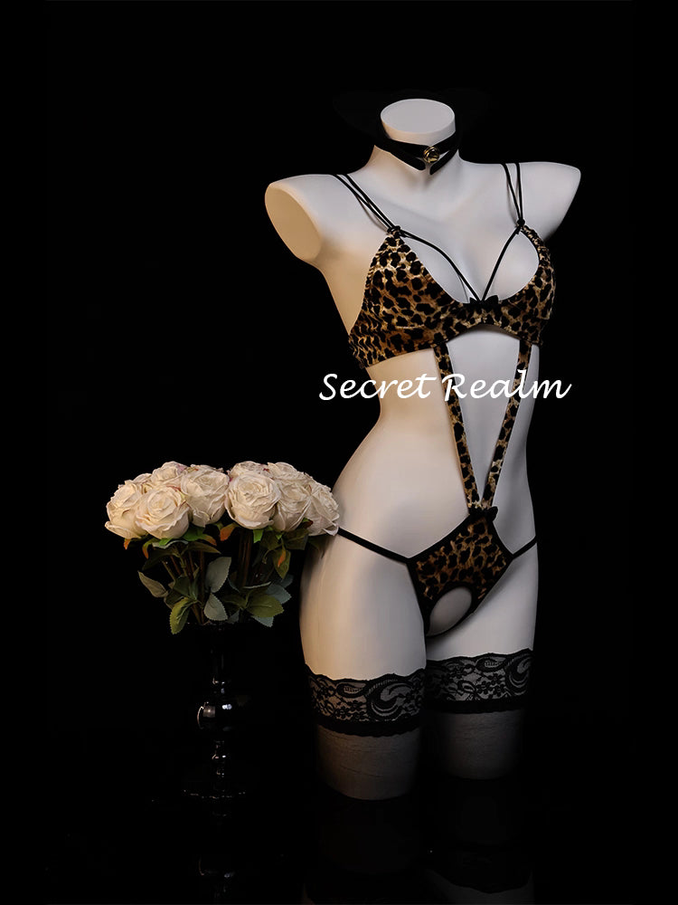 Leopard Print Bodysuit Set