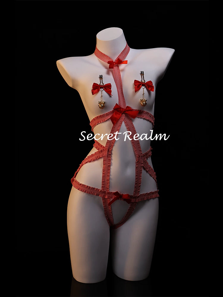 Bow Tie-up Lingerie Set